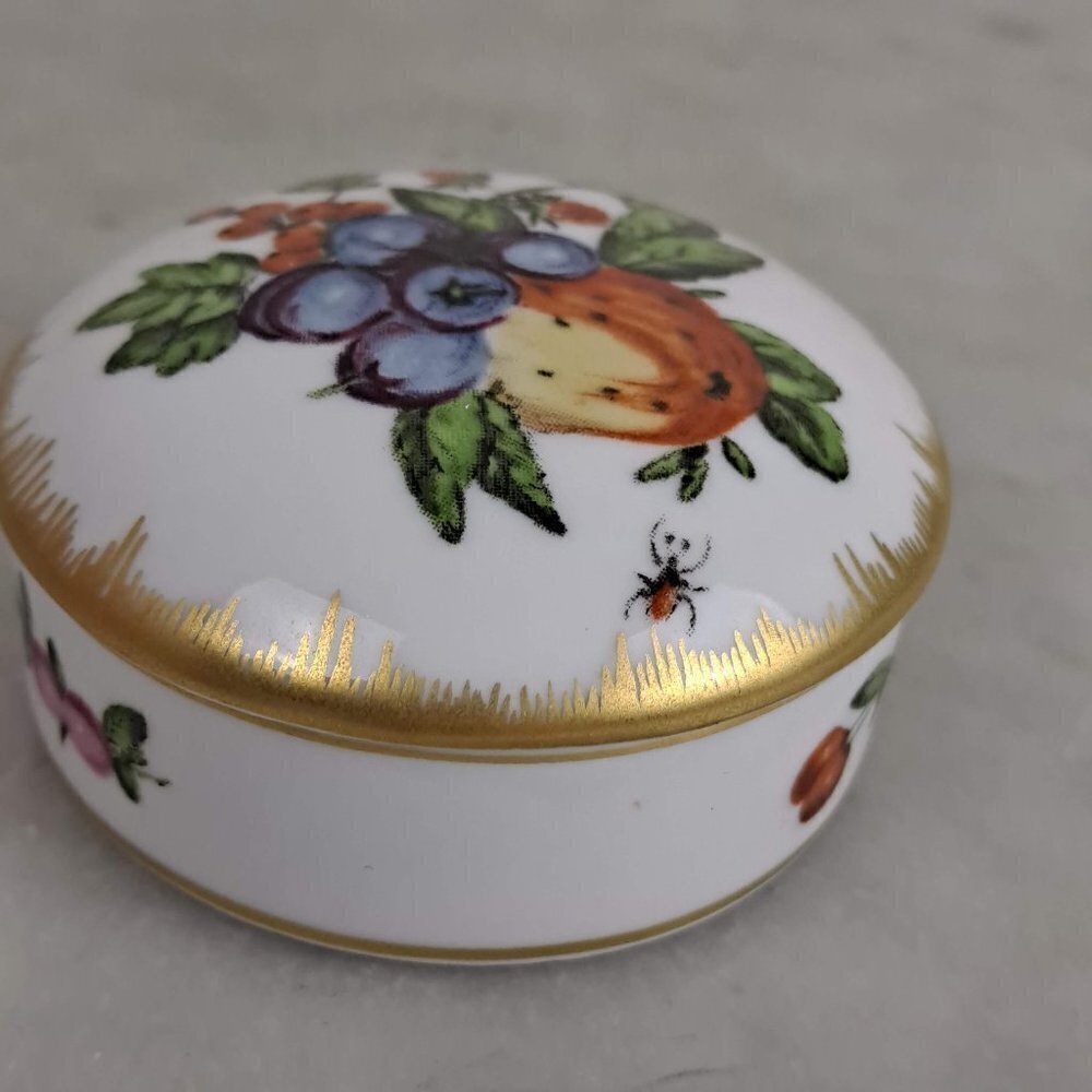 Fruit Motif Trinket Box Williamsburg Duke of Gloucester Mottahedeh Portugal - Picture 7 of 12